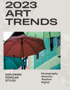 Art Trends in 2023 1 Pastel Abstract Trendy Modern Art Photo Exhibition Flyer