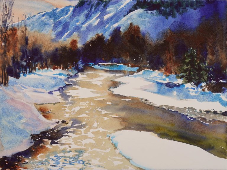 Suze Woolf-Methow River from the Tawlks-Foster Bridge