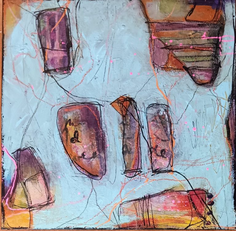 Jodi Helm - Reaching for Eternity - Acrylic and Mixed Media- www.instagram.com/jodibergabstracts