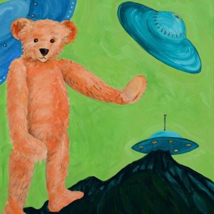 Diane Staub - Here Come the Martians! oil -$1,100 - DianeStaubArt.com Diane Staub - Here Come the Martians!