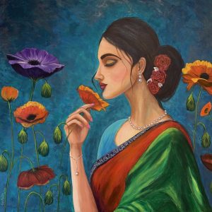 Karthika Kizhepat - Garden of flowers - Acrylic - 600 - https://facebook.com/karthikakizhepat Karthika Kizhepat - Garden of flowers