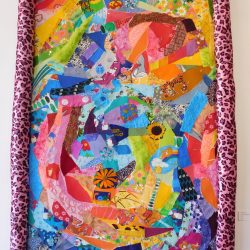 Tessa Kammer | Fabric Fantasy | Mostly Vintage Fabric, Stuffing in Cheetah Frame , Hopefully Your Hands , Touch Me