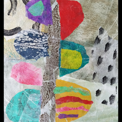 Amanda Flores - Make Believe Stop Light - Mixed Media Collage