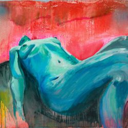 Nude Figure No. 1ink, dye, glitter, metalics, acrylic, and oil on canvas - www.amfm-artworks.com Anne Marie Morgan - Nude Figure No. 1ink, dye, glitter, metalics, acrylic, and oil on canvas