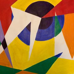 Cyndi Moring - Bull's Eye - Acrylic on paper