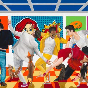 Daniel Nelson - Pop Up party - Acrylic on Canvas