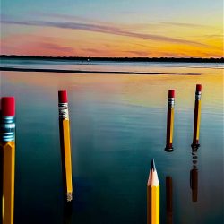 Mary Ann Goughler - Twilight Erasers: Fading Thoughts in WaterPhotography and digital art