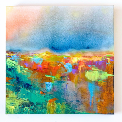 Meredith Meyer - Urban Glow - alcohol ink and acrylic on canvas