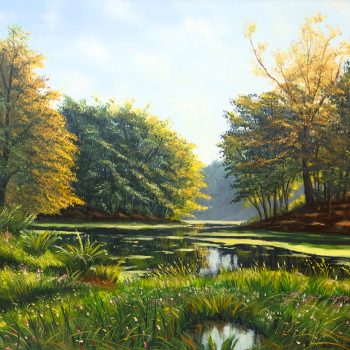 Sasa Certanc - Stillness of the Hidden Grove | Acrylic on canvas