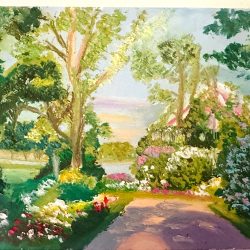 Yueyang Zou - Whispering Garden | Oil Pastel