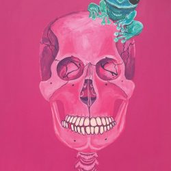 Frog and skull - Acrylic Paint - ambercraftlady.com Amber Goerner - Frog and skull - Acrylic Paint- ambercraftlady.com