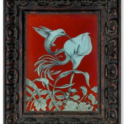 Hummingbirds Feeding on Calla Lily Nectar on Red Background - Oil, Pencil - https://www.facebook.com/profile.php?id=100009183326007 Brent Kallenbach - Hummingbirds Feeding on Calla Lily Nectar on Red Background - Oil, Pencil- https://www.facebook.com/profile.php?id=100009183326007