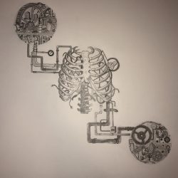 Mechanica - Pencil on paper - kaylakwoods.com Kayla Woods - Mechanica - Pencil on paper- kaylakwoods.com