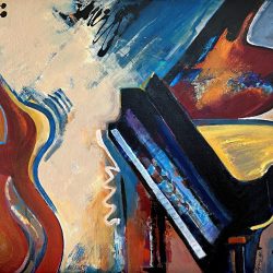 Lynne Meneses - Where the Keys Remember You - Acrylic on Canvas- www.lynnemeneses.com