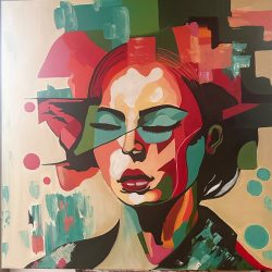 Reflecting on self - Acrylic paint on canvas - https://www.instagram.com/megmclennanart?igsh=MThjcTU1cTRrMGE4bw== Meg McLennan - Reflecting on self - Acrylic paint on canvas - https://www.instagram.com/megmclennanart?igsh=MThjcTU1cTRrMGE4bw==
