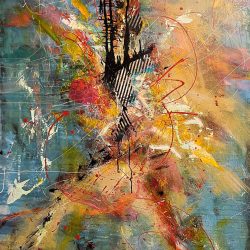 Rick Sullivan - THE SAINTED SPACE - Acrylic, latex, oil pastels and mixed media- ricksullivanart.com