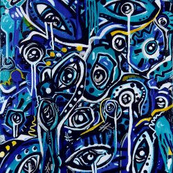 Realize Evil Eyes and their Lies - Acrylics, pastels, foil - https://www.instagram.com/shannonalexisdesigns?igsh=Zmt6NjdtYjRhajZh&utm_source=qr Shannon Sweeney - Realize Evil Eyes and their Lies - Acrylics, pastels, foil- https://www.instagram.com/shannonalexisdesigns?igsh=Zmt6NjdtYjRhajZh&utm_source=qr