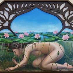 The Lotos-Eater - Oil on wood - www.tiggyaugery.com Tiggy Augery - The Lotos-Eater - Oil on wood- www.tiggyaugery.com