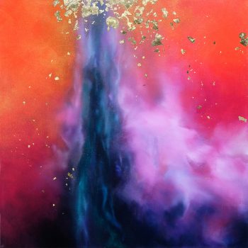 Valerie Ostenak - Breakthrough - acrylic with gold leaf on gallery wrap canvas