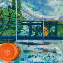 Helen Alice Johnson - The Footbridge - Oil on canvas- www.helenalicejohnsonartist.com