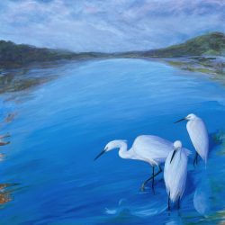 LeeAnne Chappell - Fishing on Highway 37 - Oil on Canvas- leeannechappell.com