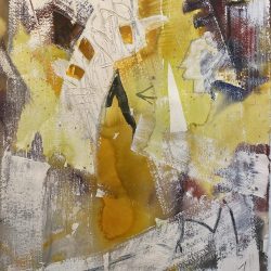 Maxine Taylor - Orange Squares - Mixed Media- www.maxinetaylorarts.com