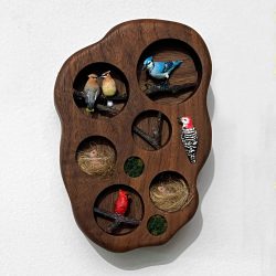 Natalie Birholtz - Nesting - Wood and clay - https://www.instagram.com/natbirholtz_art_/
