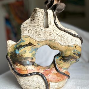 Ris Gaudé - Event Horizonn - Ceramic- https://www.instagram.com/cgclaystudio?utm_source=ig_web_button_share_sheet&igsh=Mjc4dzRvZnE4YXBp