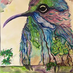 Susan Millan - Dressed for Flight - Watercolor- https://sites.google.com/view/susn-milln/home
