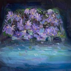 Tamara Thompson - Lisa's Flowers - Oil on Wood Panel- www.tamarathompsonart.com