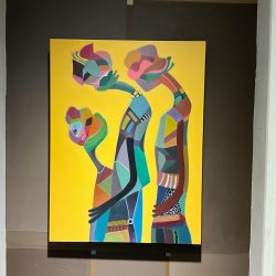 Ziqin - A Family of Flowers - Acrylic on Canvas- No Website