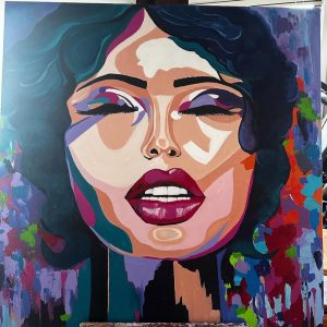 Meg McLennan - Have I met you before - Acrylic on canvas - https://www.instagram.com/megmclennanart?igsh=MThjcTU1cTRrMGE4bw==