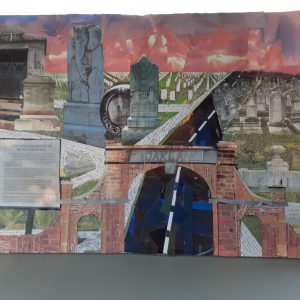 Robert Truesdale - oakland cemetary - collage- artbytrust.com