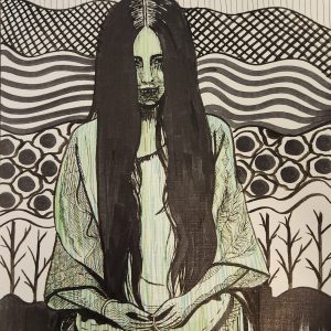 Tanya Nguyen-Maga - The Ring - Ink on Canvas - https://www.instagram.com/my_lines_andcolors?igsh=MTZsZDZkdHh4dG5rdA==