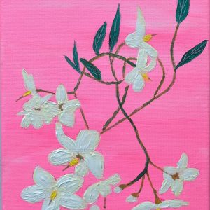 Ruth Breen - Blossom in pink - Acrylic - https://outsidein.org.uk/galleries/ruth-breen-artwork/