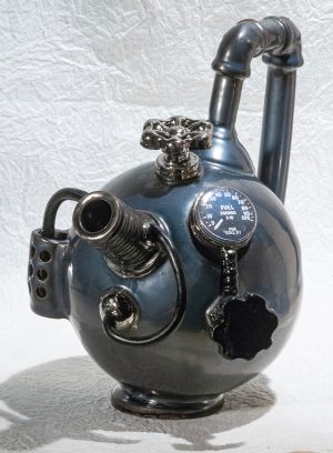 Robert Snyder - Spherical - Wheel-thrown and hand-built porcelain, fired to cone 5 then luster fired with silver luster. - perpetuitypottery.com Robert Snyder - Spherical - Wheel-thrown and hand-built porcelain, fired to cone 5 then luster fired with silver luster.- perpetuitypottery.com