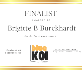2025 True Blue and Fluid Abstract Certificates 6 | Blue Koi Gallery