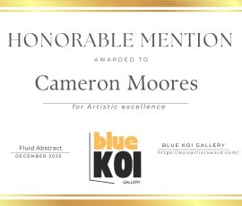 2025 True Blue and Fluid Abstract Certificates 11 | Blue Koi Gallery