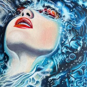 Chase Wahlund - Submerged - Acrylic paint on panel- https://www.instagram.com/chasewahlund.art/