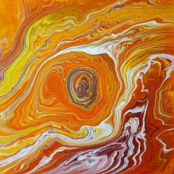 Elena Torgunakova - Magic of Orange - Fluid Acrylic, Fluid Acrylic, Fluid Acrylic, Fluid Acrylic - https://www.mirele.eu//https://www.instagram.com/elenatorguart