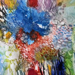 Kevser Ugurlu - Chaos - Watercolour, Acrylic gouache, Ink on paper - https://www.instagram.com/kevserartwork/