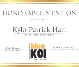 2025 True Blue and Fluid Abstract Certificates 38 | Blue Koi Gallery