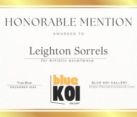 2025 True Blue and Fluid Abstract Certificates 42 | Blue Koi Gallery