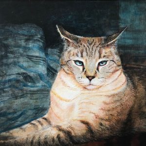 Gilda - Acrylic and colored pencils on canvas board - www.instagram.com/M_organmccarthy Morgan McCarthy - Gilda - Acrylic and colored pencils on canvas board- www.instagram.com/M_organmccarthy