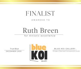 2025 True Blue and Fluid Abstract Certificates 60 | Blue Koi Gallery