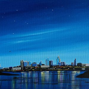 Ruthie Messer Wolkey - Ruthie Messer Wolkey - Kansas City Reflections - Acrylic- Www.studioart211.com