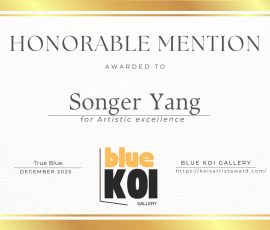 2025 True Blue and Fluid Abstract Certificates 64 | Blue Koi Gallery