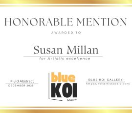 2025 True Blue and Fluid Abstract Certificates 66 | Blue Koi Gallery
