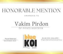 2025 True Blue and Fluid Abstract Certificates 68 | Blue Koi Gallery