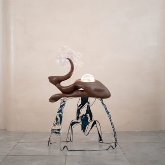 Yijia Ma - “Blown - Resin, Magic GOO, LED, Metal - https://www.yijiamma.com/